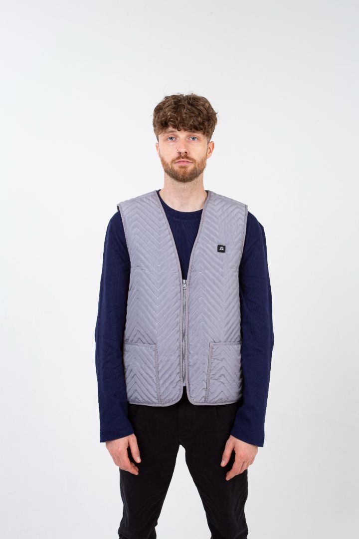 Men's Snug Gilet - Grey - Vesuvius 