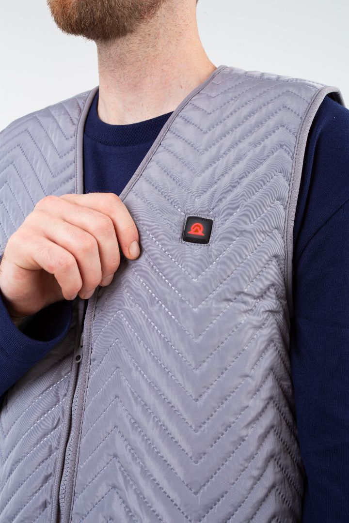 Men's Snug Gilet - Grey - Vesuvius 