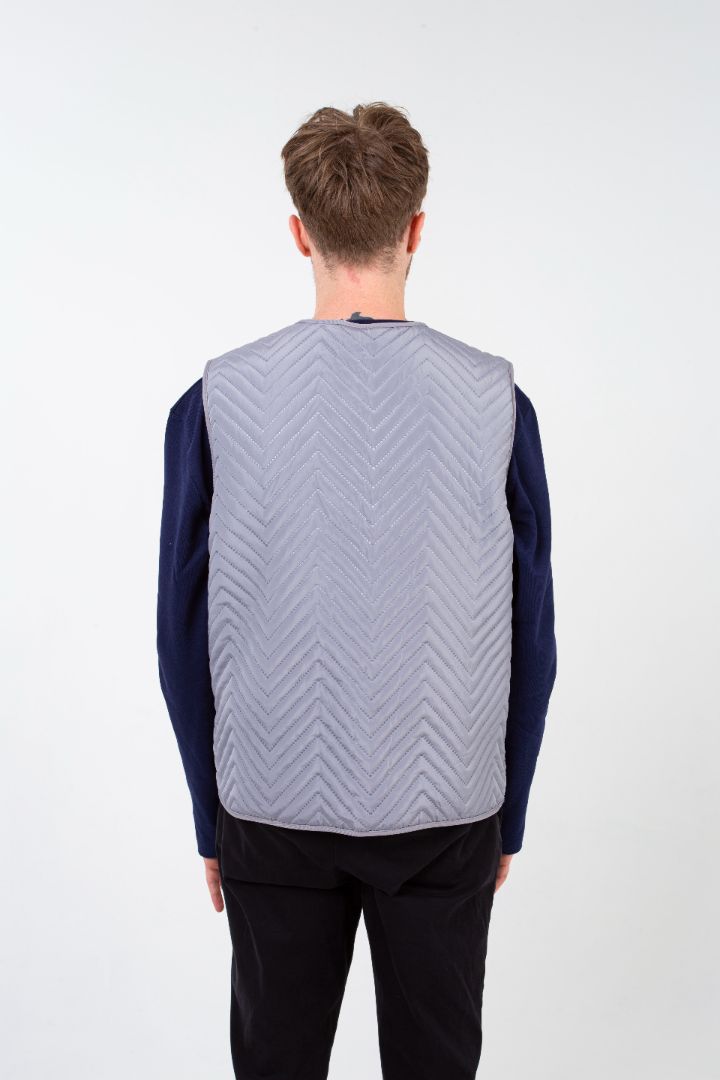 Men's Snug Gilet - Grey - Vesuvius 