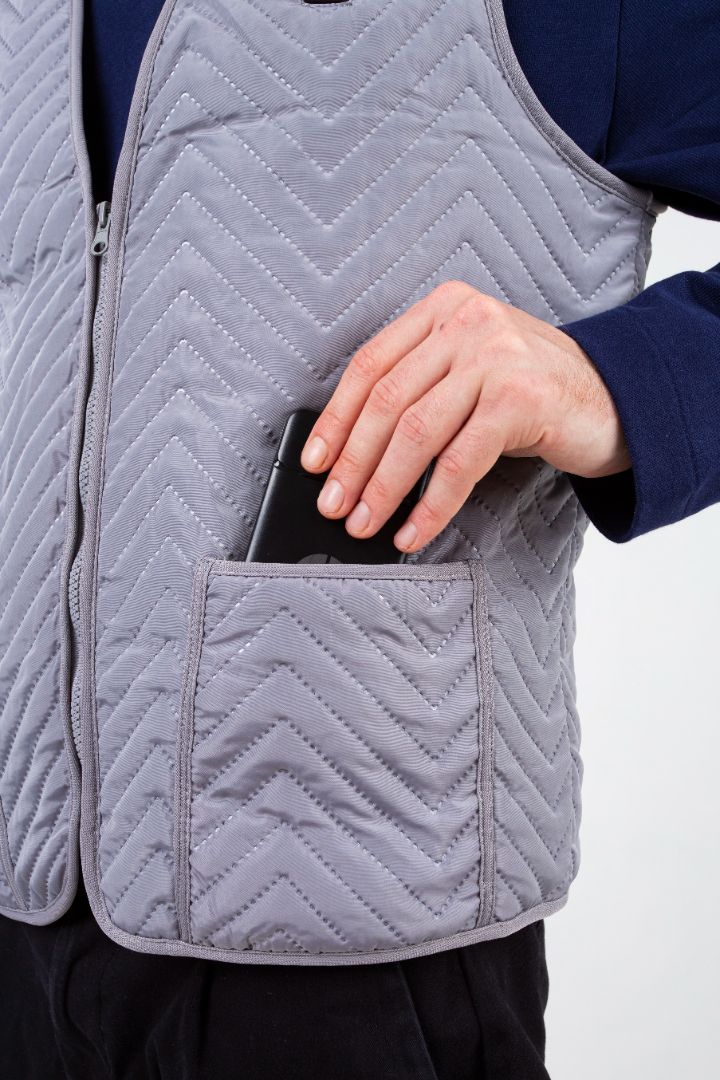 Men's Snug Gilet - Grey - Vesuvius 
