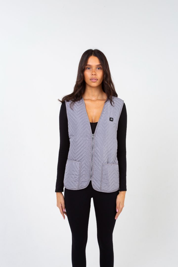Women's Snug Gilet - Grey - Vesuvius 