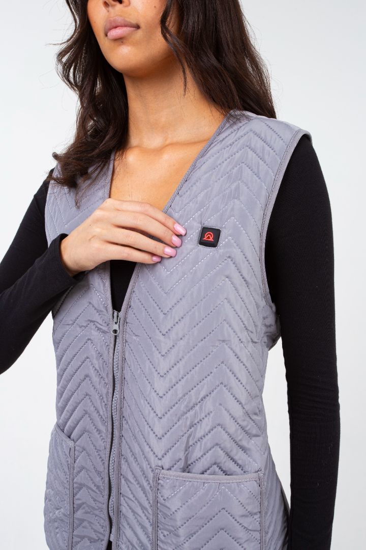 Women's Snug Gilet - Grey - Vesuvius 