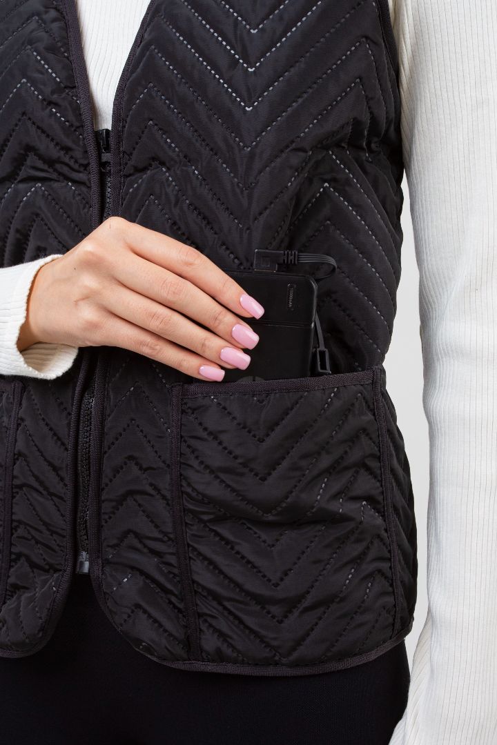 Women's Snug Gilet - Black - Vesuvius 