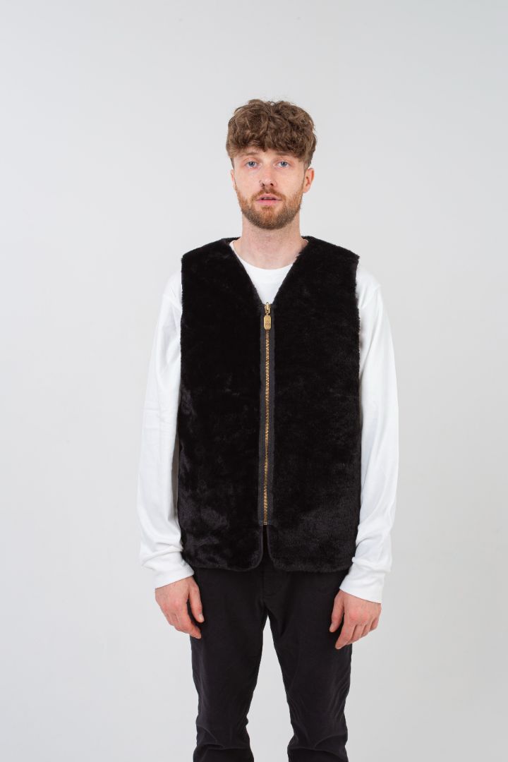 Men's Reversible Thor Gilet - Black - Vesuvius 