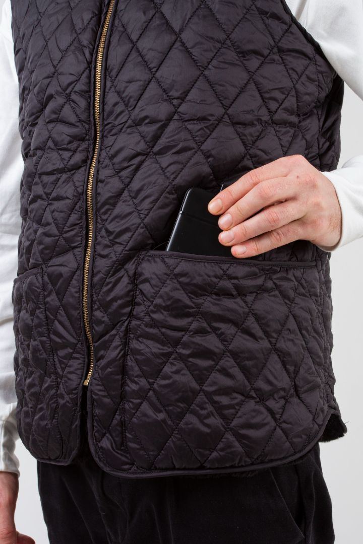 Men's Reversible Thor Gilet - Black - Vesuvius 