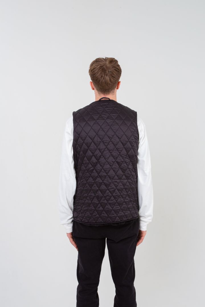 Men's Reversible Thor Gilet - Black - Vesuvius 