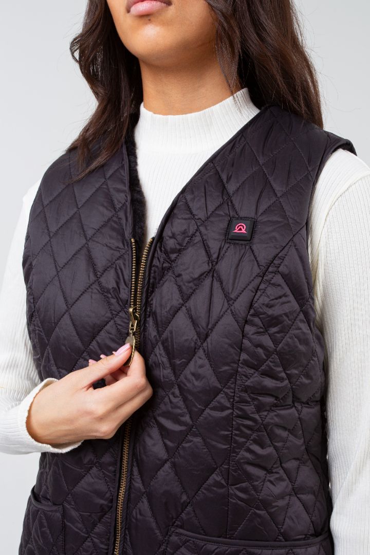 Women's Reversible Thor Gilet - Black - Vesuvius 