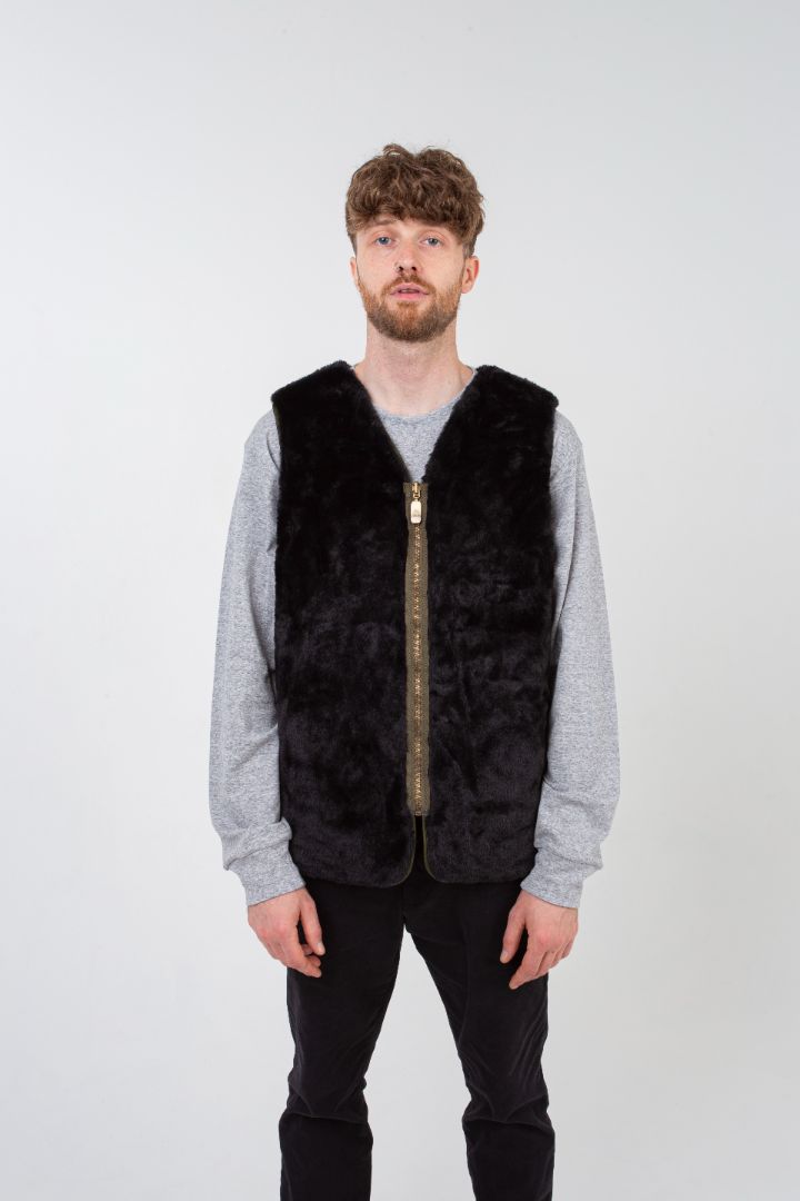 Men's Reversible Thor Gilet - Green - Vesuvius 