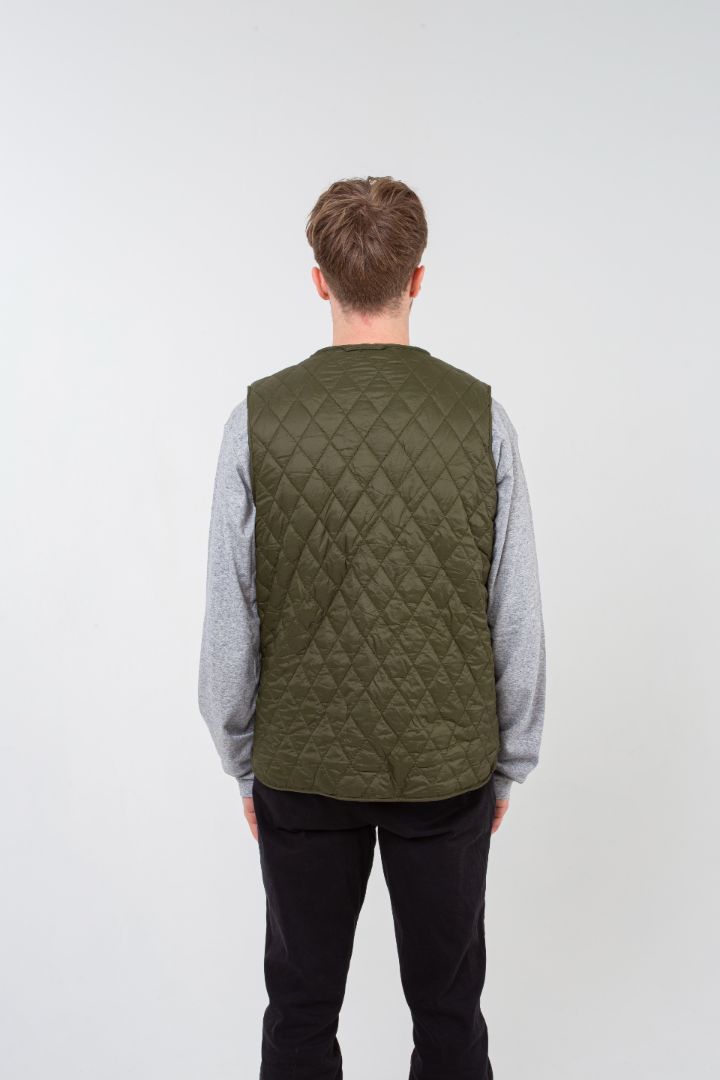 Men's Reversible Thor Gilet - Green - Vesuvius 