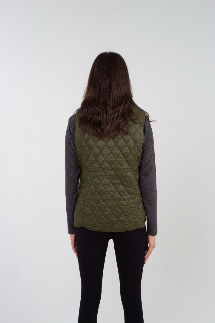 Women's Reversible Thor Gilet - Green - Vesuvius 